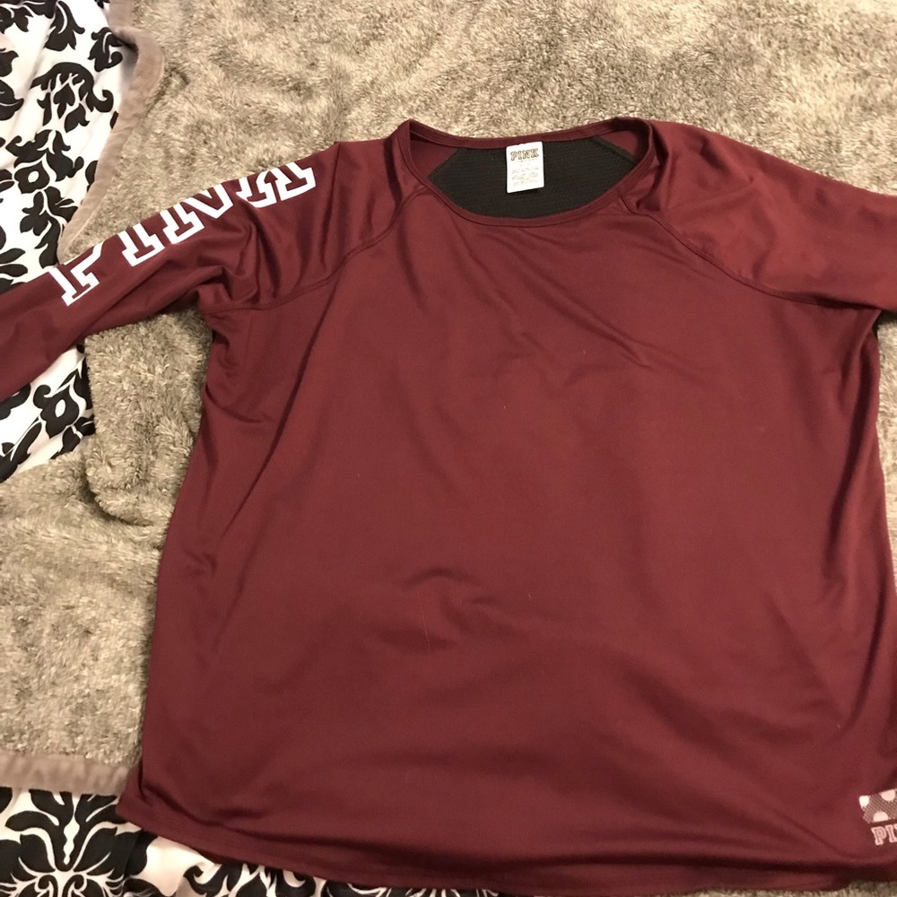 PINK Maroon Long sleeve shirt